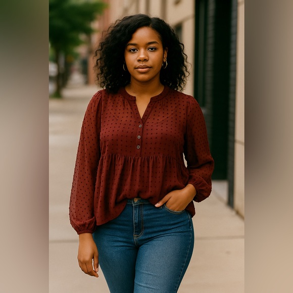 Old Navy Sheer Boho Blouse - Picture 2 of 3